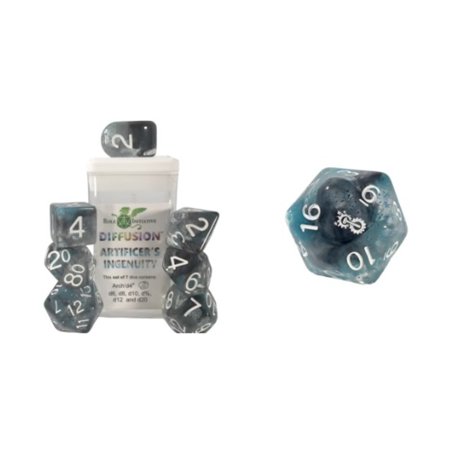 Role 4 Initiative Diffusion Poly Set - Artificers Ingenuity W/Creature Symbols (7)