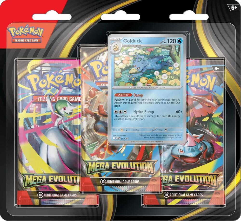 Pokemon TCG: Mega Evolution ME1 3-Pack Blisters