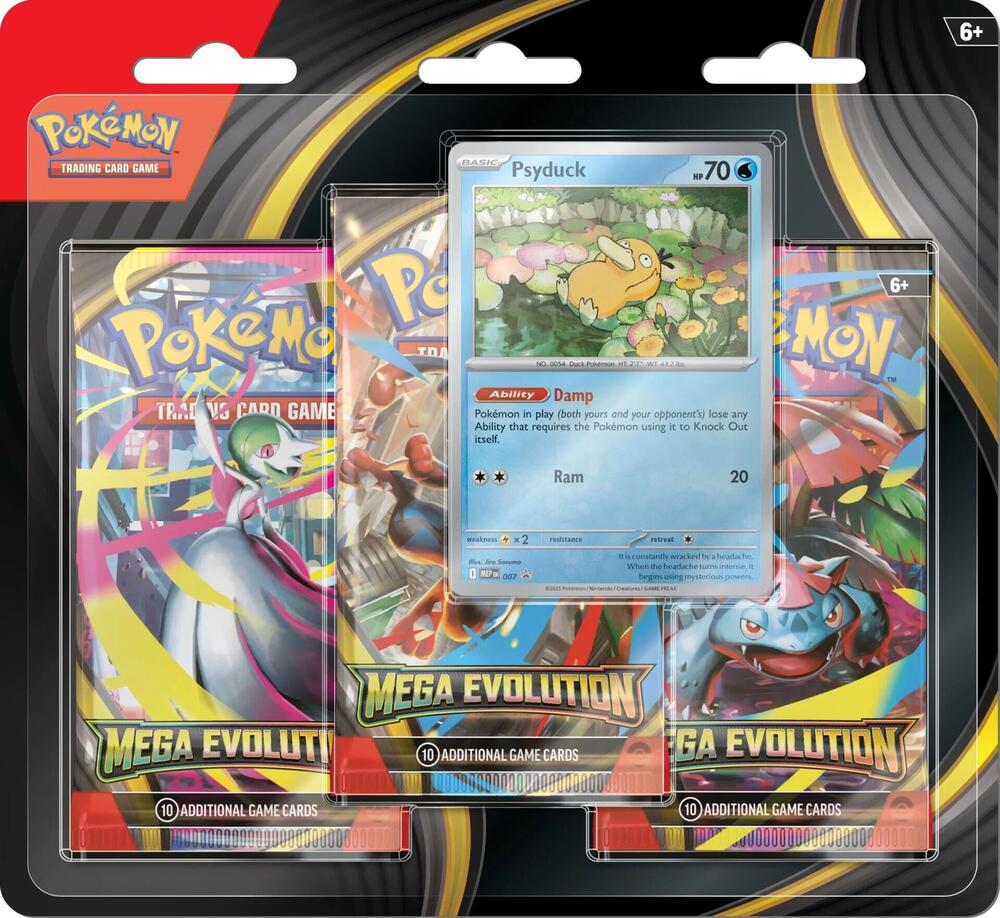 Pokemon TCG: Mega Evolution ME1 3-Pack Blisters
