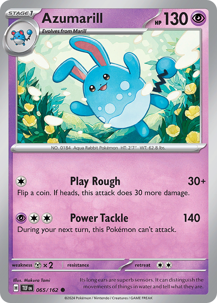 Azumarill - 065/162 - Reverse Holofoil