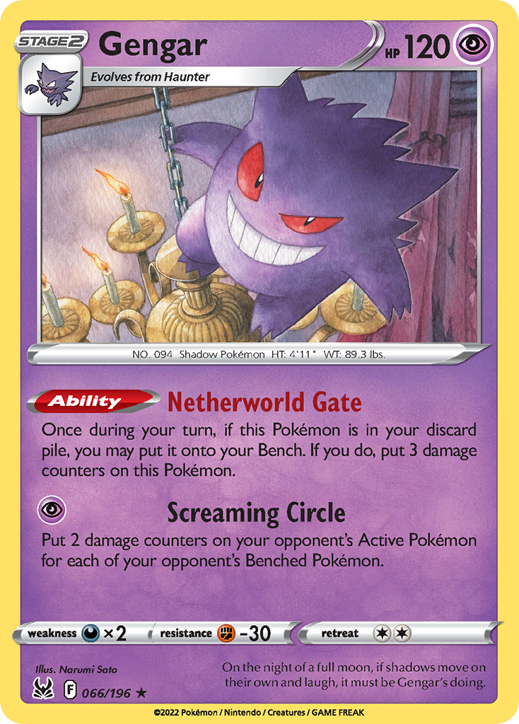 Gengar - 066/196 - Reverse Holofoil