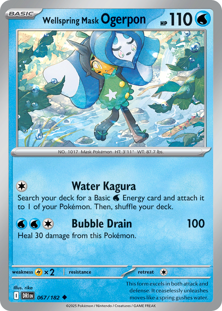 Wellspring Mask Ogerpon - 067/182 - Reverse Holofoil
