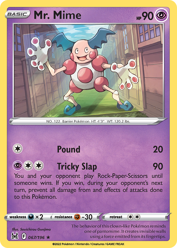 Mr. Mime - 067/196 - Reverse Holofoil