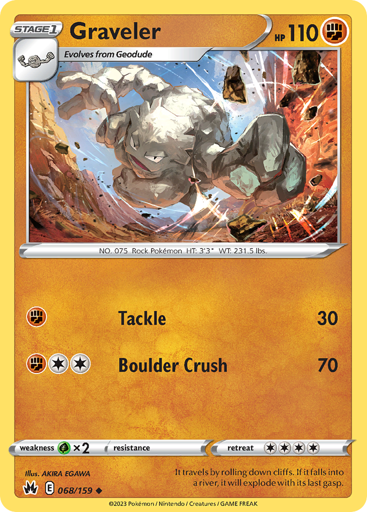 Graveler - 068/159 - Reverse Holofoil