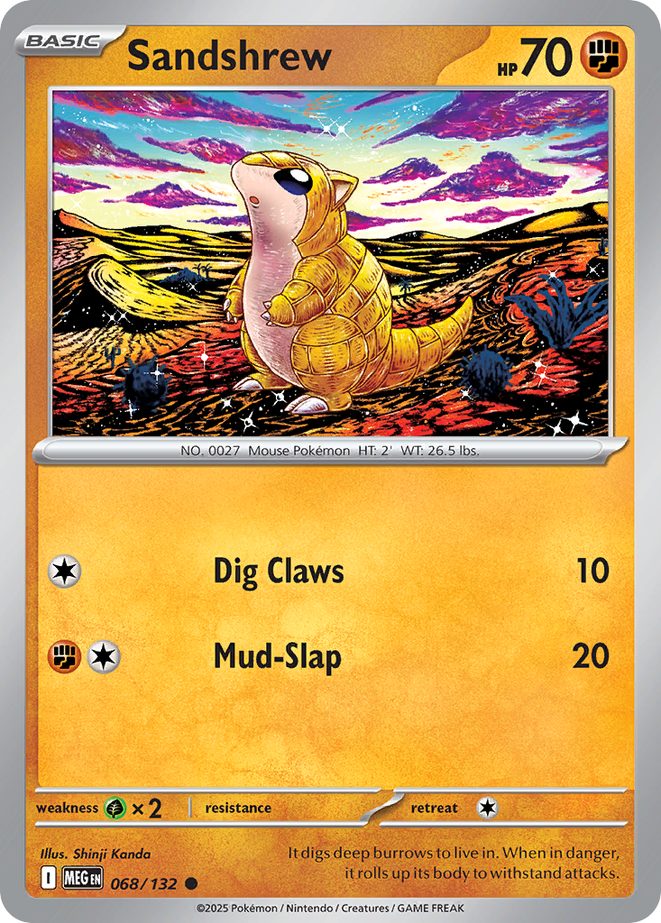 Sandshrew - 068/132 - Reverse Holofoil