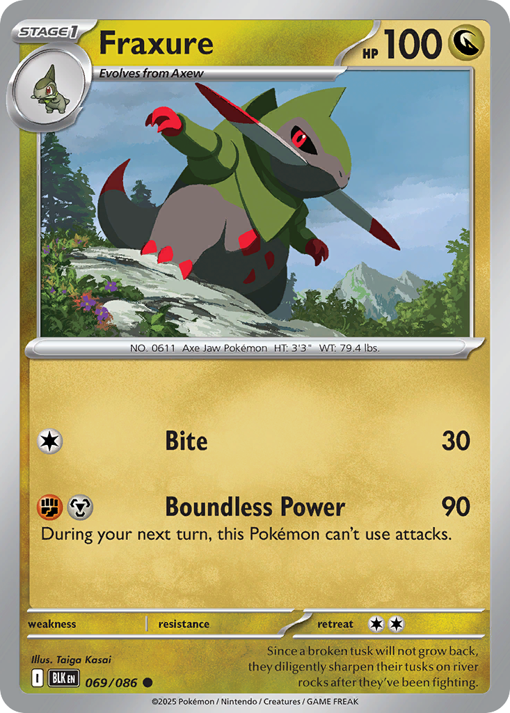Fraxure (Master Ball Pattern) - 069/086