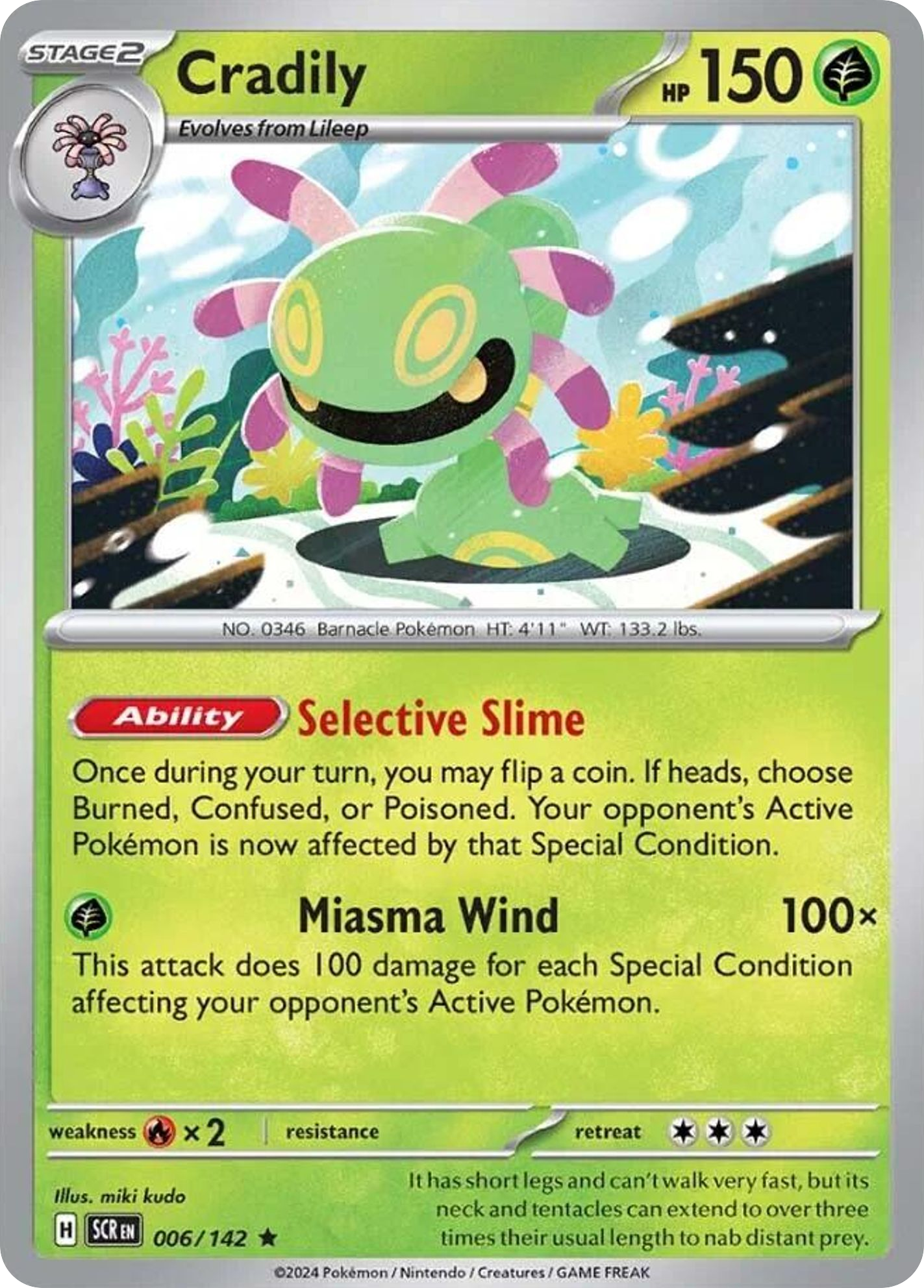 Cradily - 006/142 - Reverse Holofoil