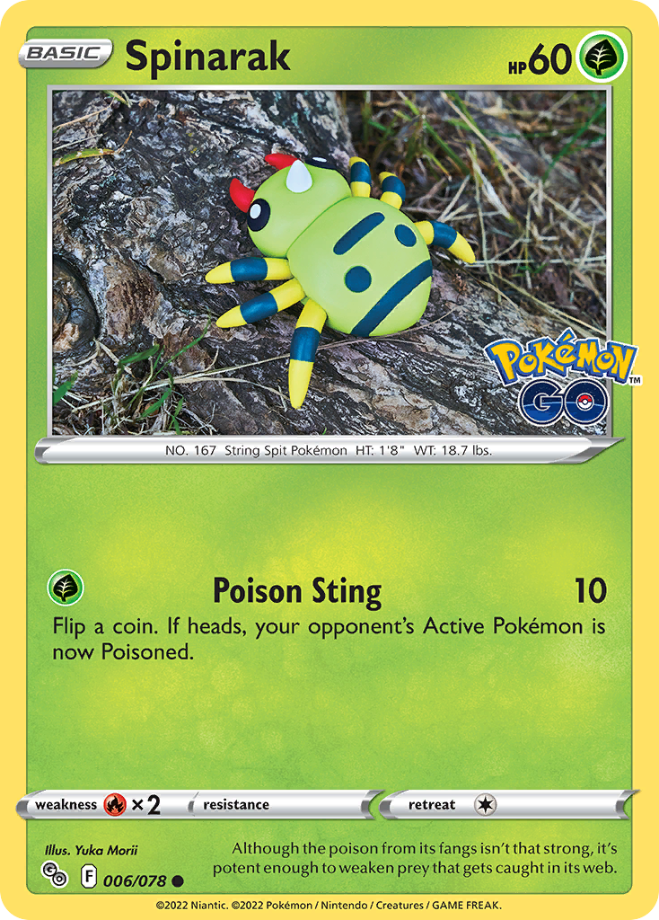 Spinarak (Peelable Ditto) - 006/078 - Reverse Holofoil