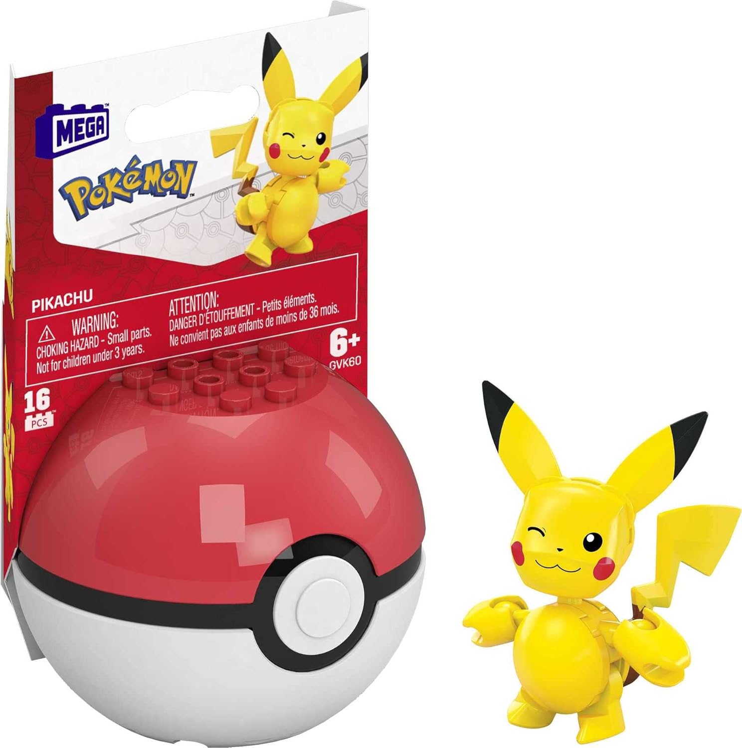 Mega Construx: Pokémon Evergreen Poke Ball - Pikachu (Winking)