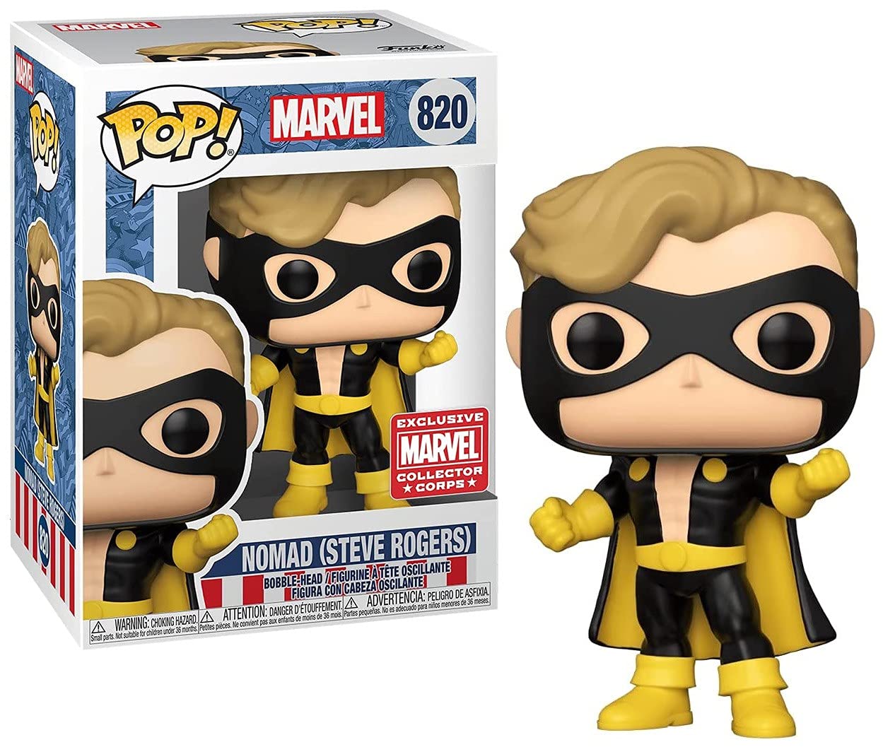 Funko POP! Marvel: Nomad (Steve Rogers) #820 (Exclusive Marvel Collector Corps) Limited Edition