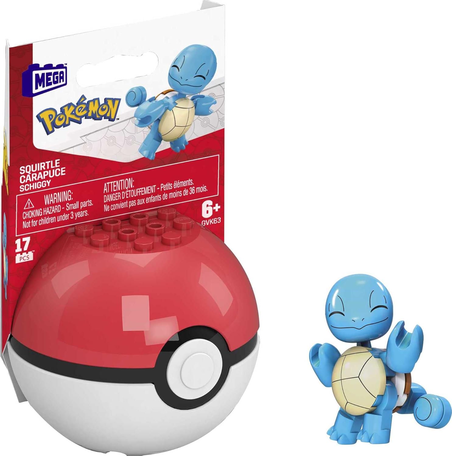 Mega Construx: Pokémon Evergreen Poke Ball - Squirtle (Eyes Closed)