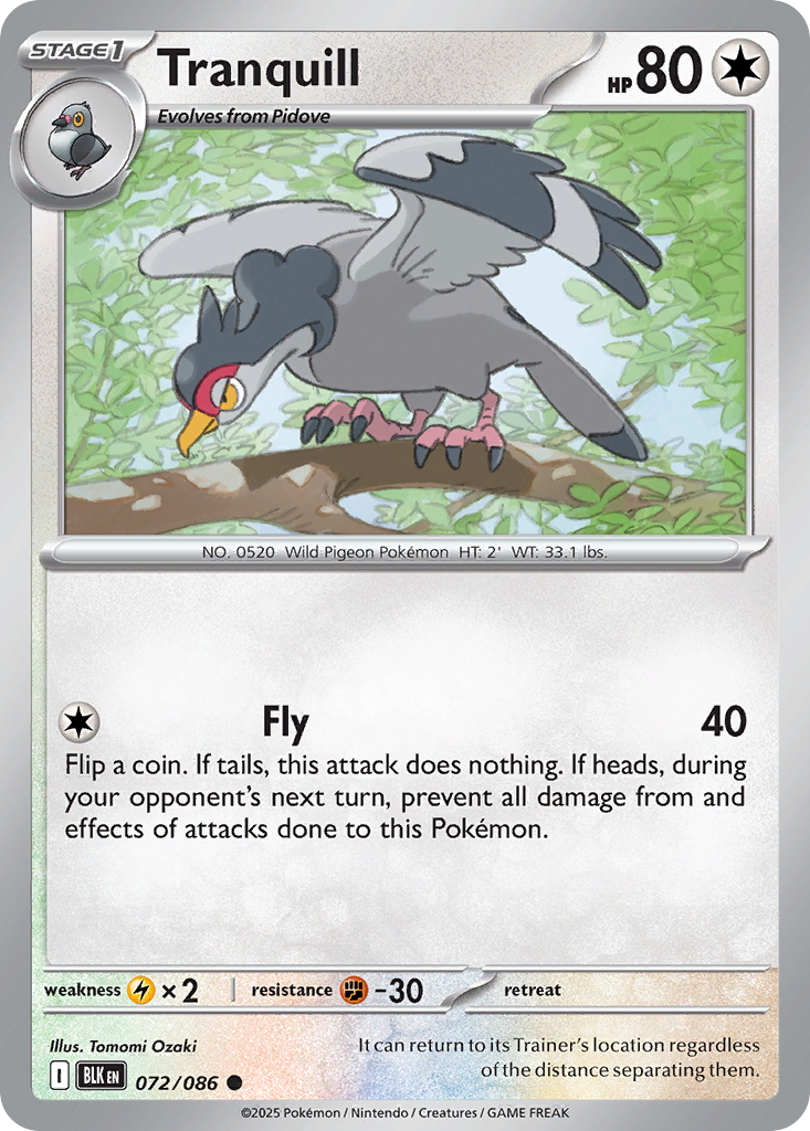 Tranquill - 072/086 - Reverse Holofoil