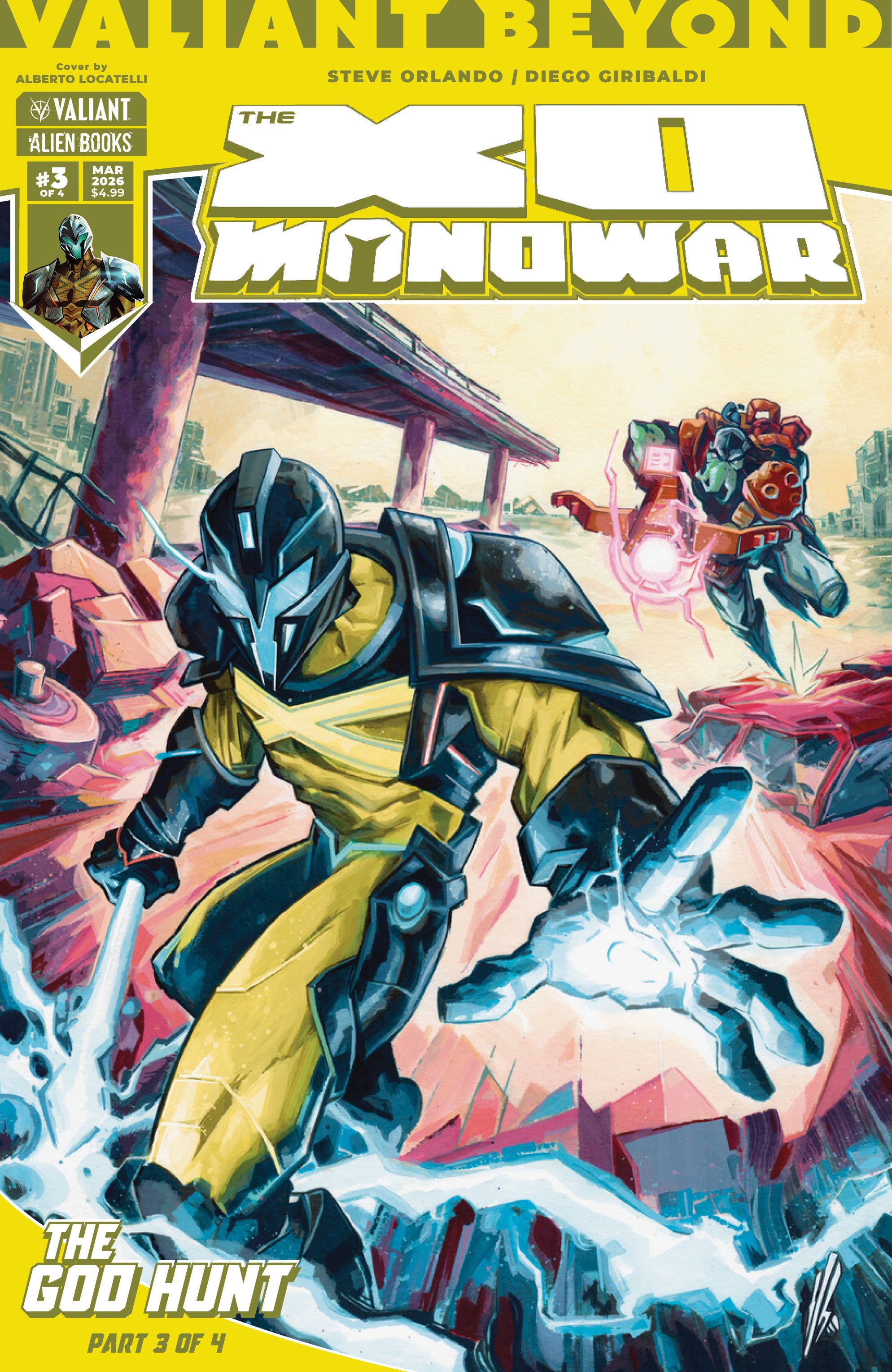 Valiant Beyond: The X O Manowar #7  The God Hunt #3 Variant B (Locatelli)