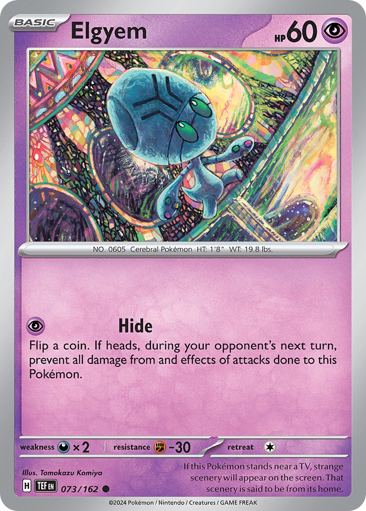 Elgyem - 073/162 - Reverse Holofoil