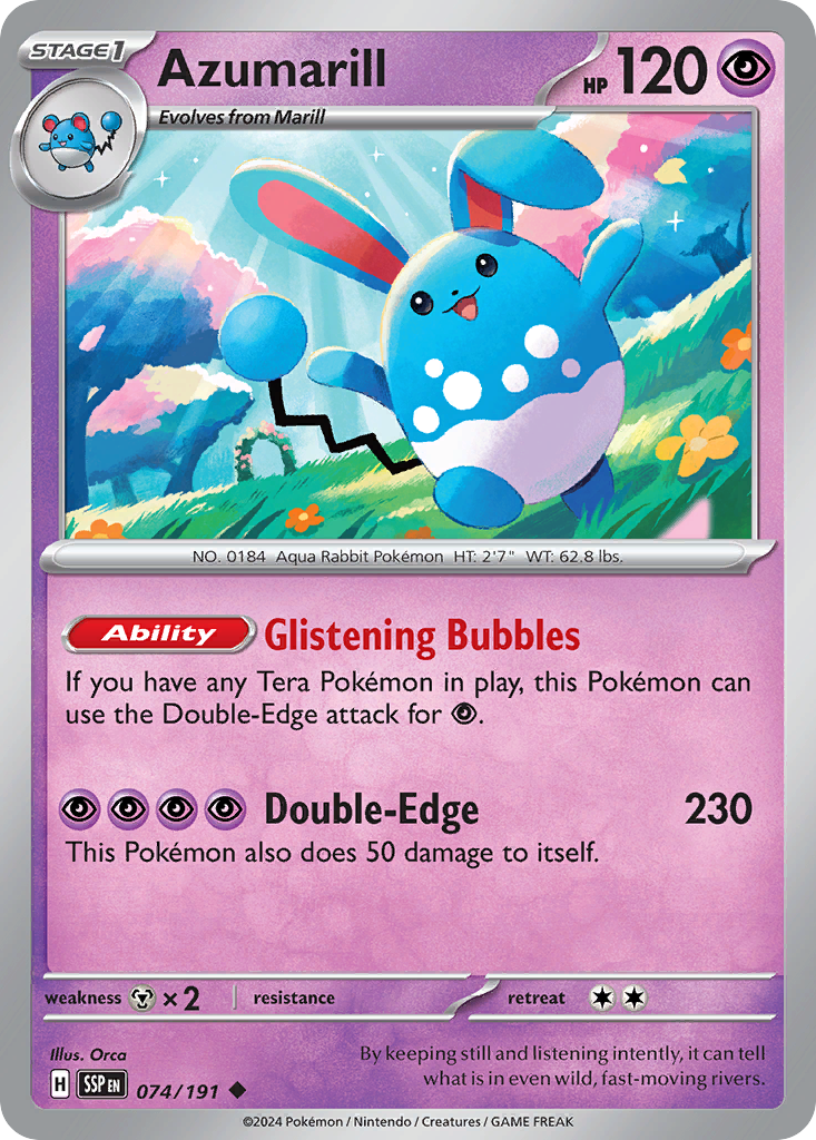 Azumarill - 074/191 - Reverse Holofoil