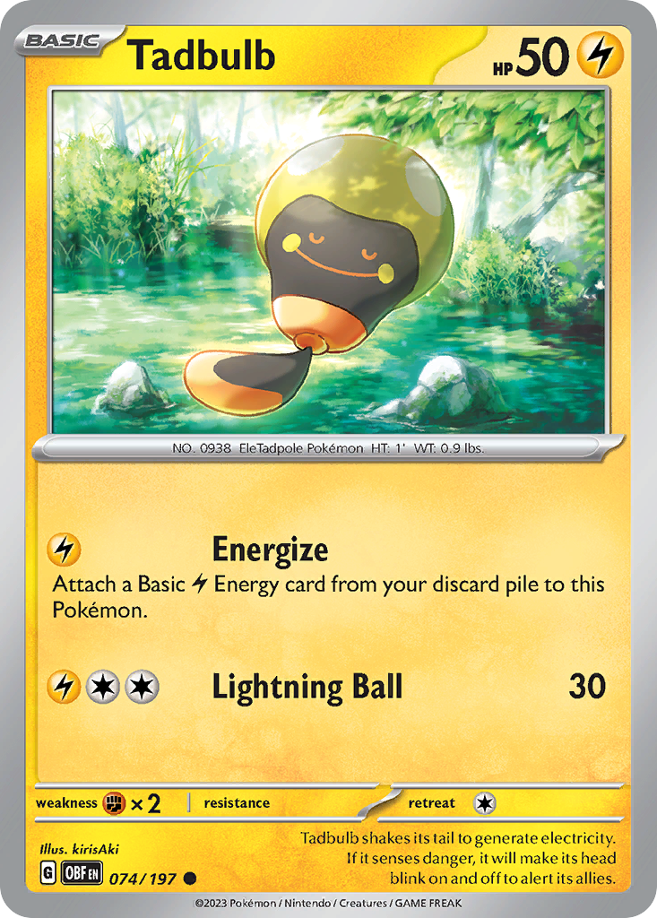 Tadbulb 074/197 - 074/197 - Reverse Holofoil