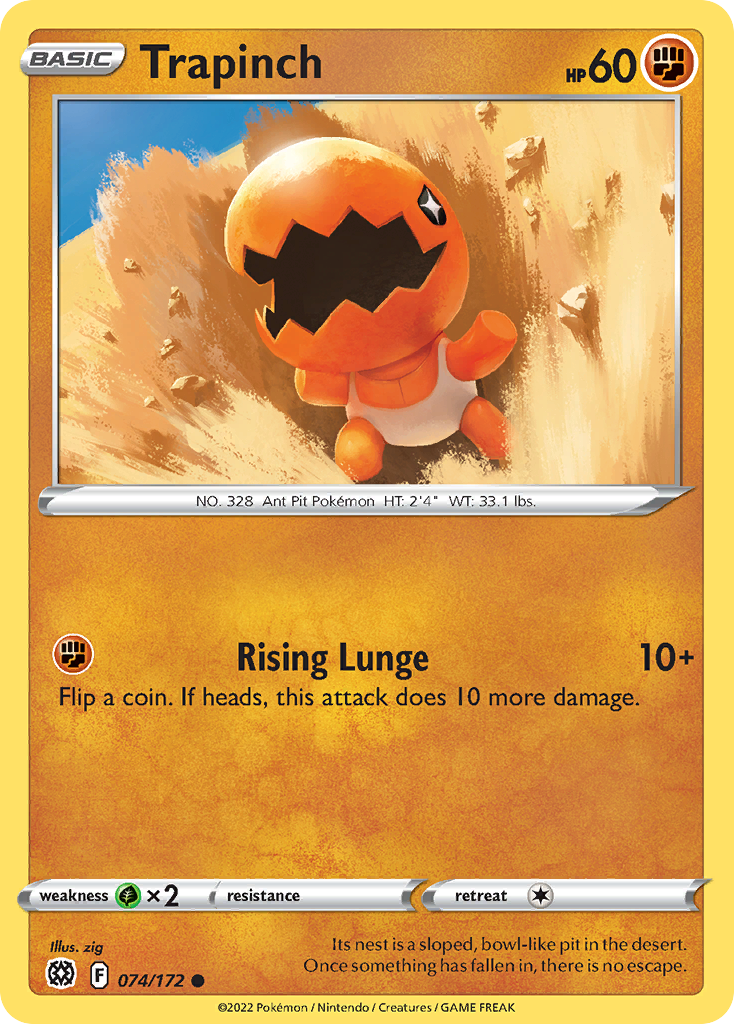 Trapinch - 074/172 - Reverse Holofoil
