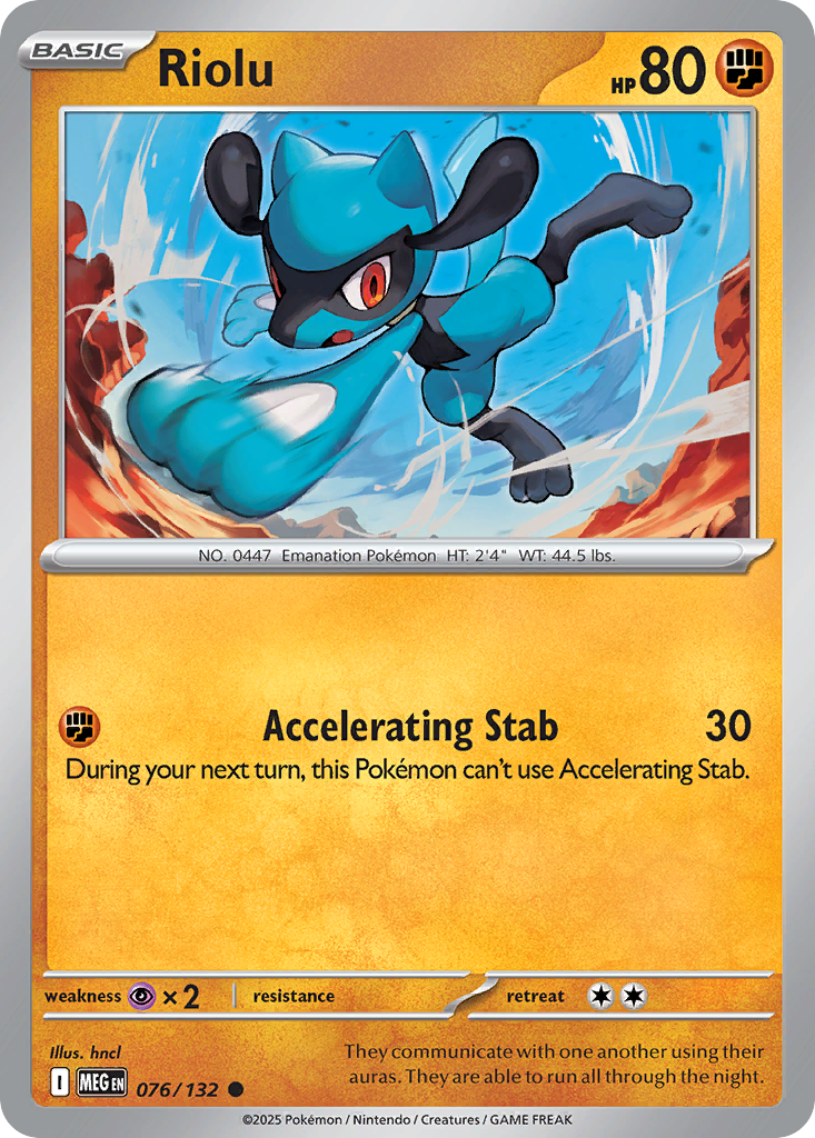 Riolu - 076/132 - Reverse Holofoil