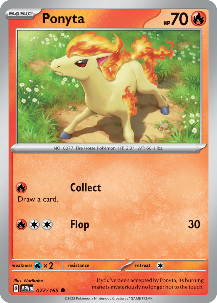 Ponyta - 077/165 - Reverse Holofoil