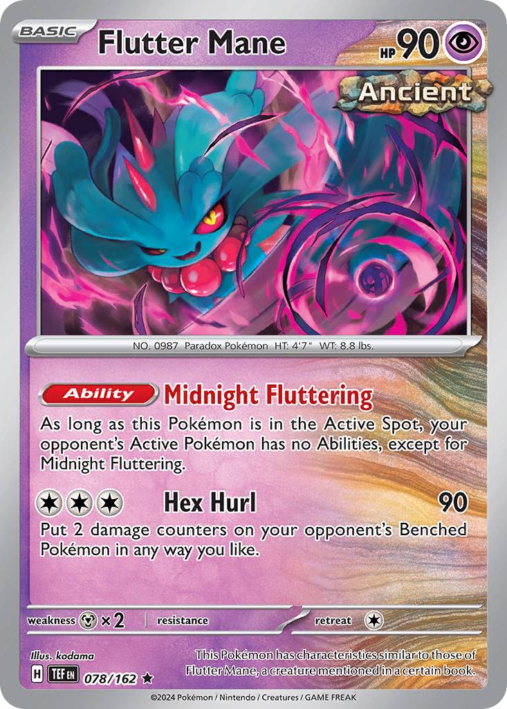 Flutter Mane - 078/162 - Reverse Holofoil