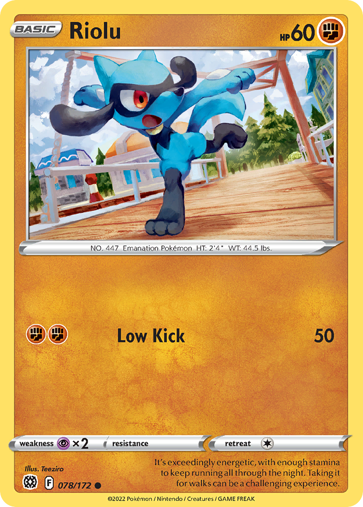 Riolu - 078/172 - Reverse Holofoil