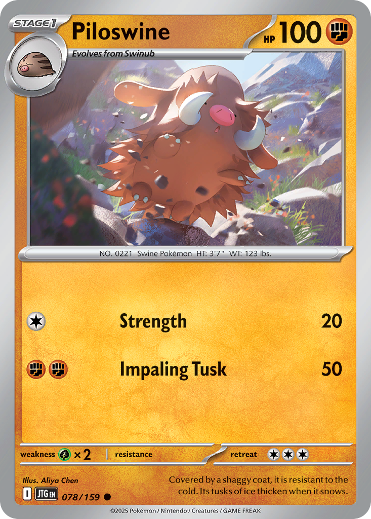 Piloswine - 078/159 - Reverse Holofoil