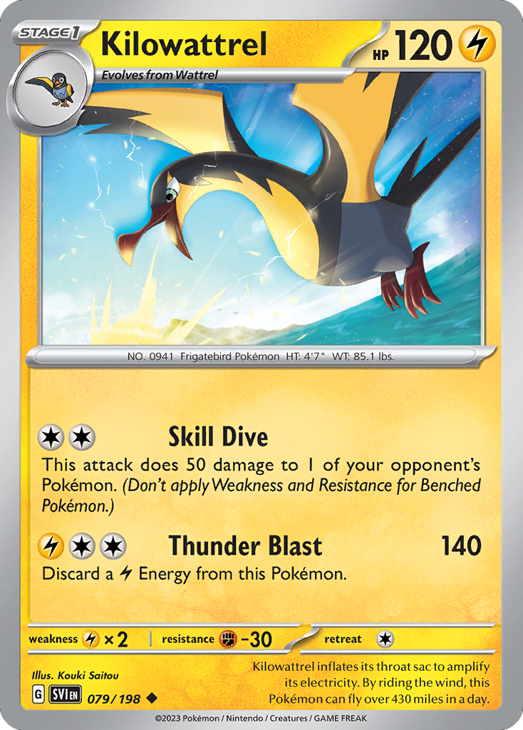 Kilowattrel - 079/198 - Reverse Holofoil