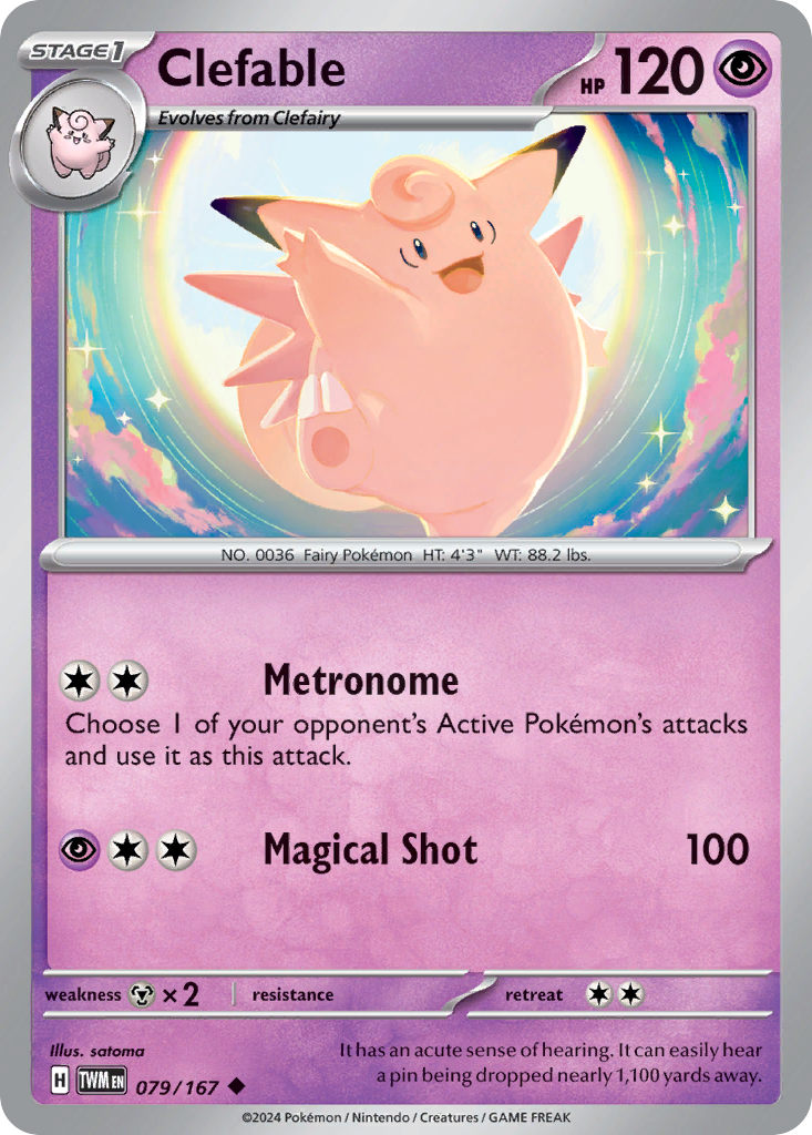 Clefable - 079/167 - Reverse Holofoil