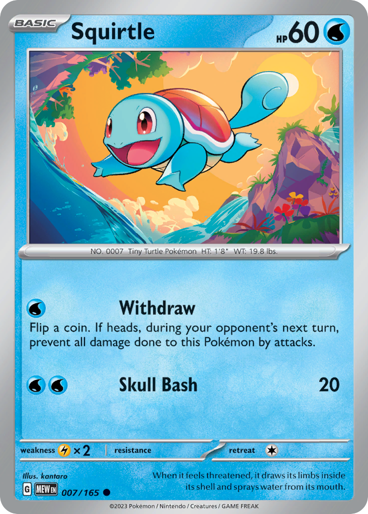 Squirtle  - 007/165 - Reverse Holofoil