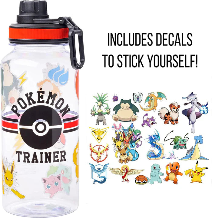 Pokémon Jumbo Water Bottle & Sticker Set