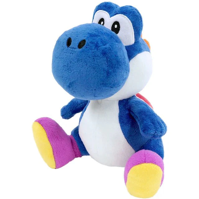 Super Mario All Star Yoshi - Dark Blue Yoshi Plush, 7"