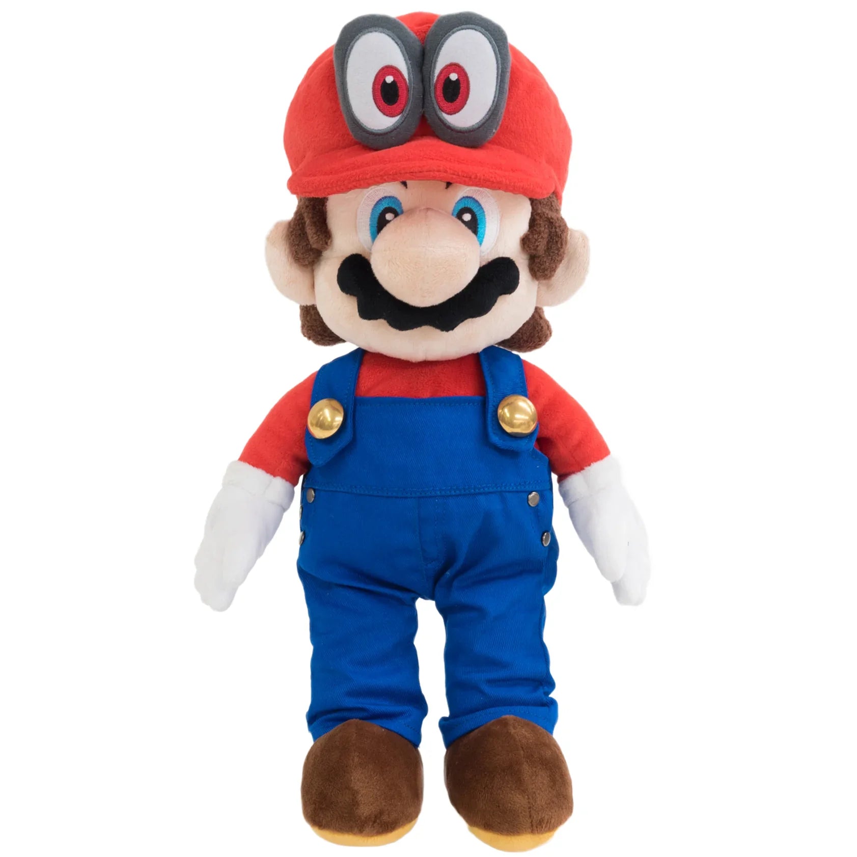Super Mario Odyssey Mario with Removable Red Cappy Hat (Odyssey Style) Plush, 13"