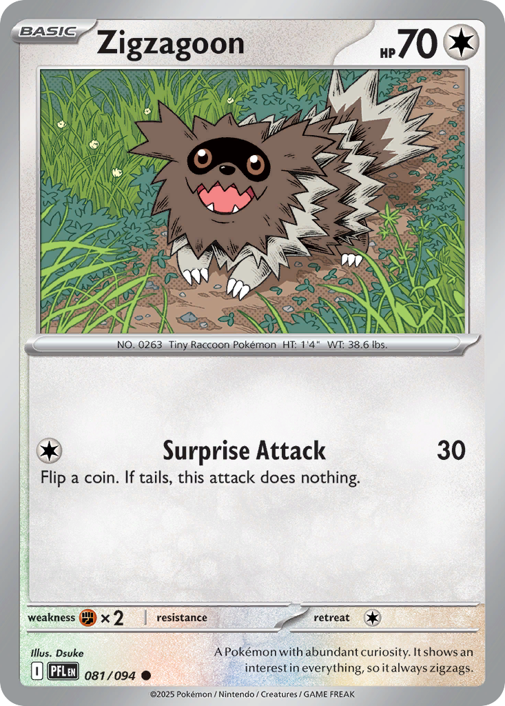 Zigzagoon - 081/094 - Reverse Holofoil