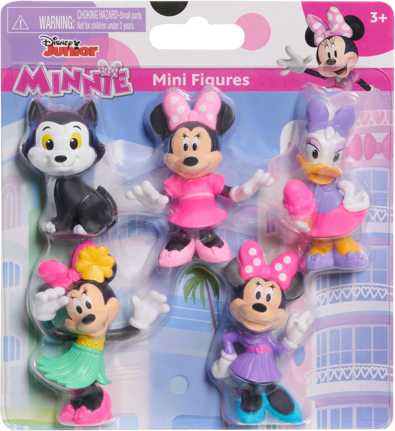 Disney: Mini Figures - Disney Junior Minnie Mouse Mini Figures 5 Pack, 1.75" to 2.75" Tall