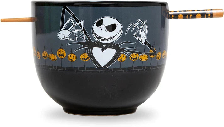Nightmare Before Christmas Ramen Bowl & Chopsticks - Scary Jack