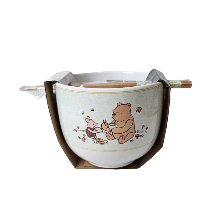 Winnie the Pooh Ramen Bowl & Chopsticks - Pooh & Piglet 