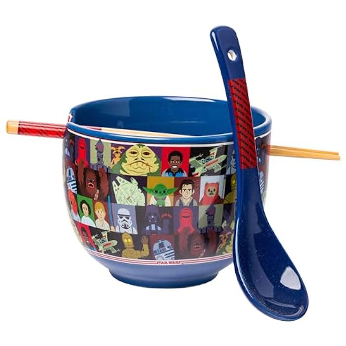 Star Wars Ramen Bowl w' Chopsticks & Spoon - Characters
