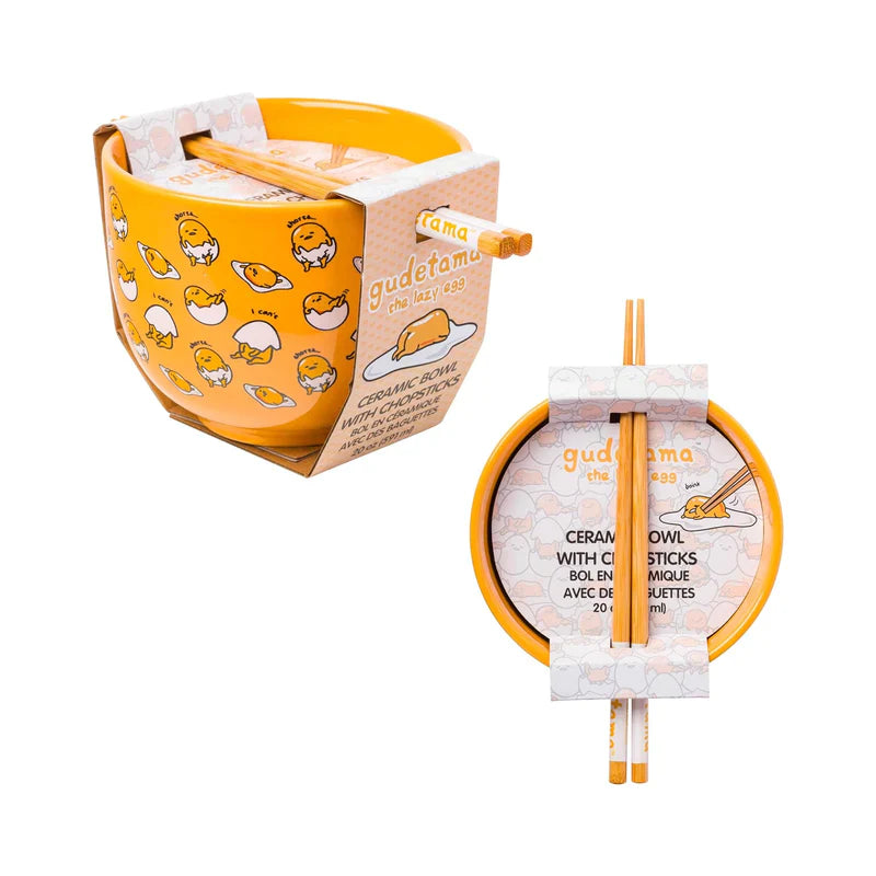 Gudetama Ramen Bowl & Chopsticks - Pattern