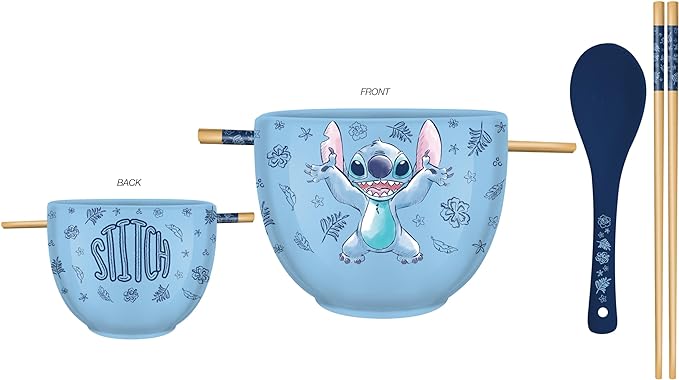 Lilo & Stitch Ramen Bowl w' Chopsticks & Spoon