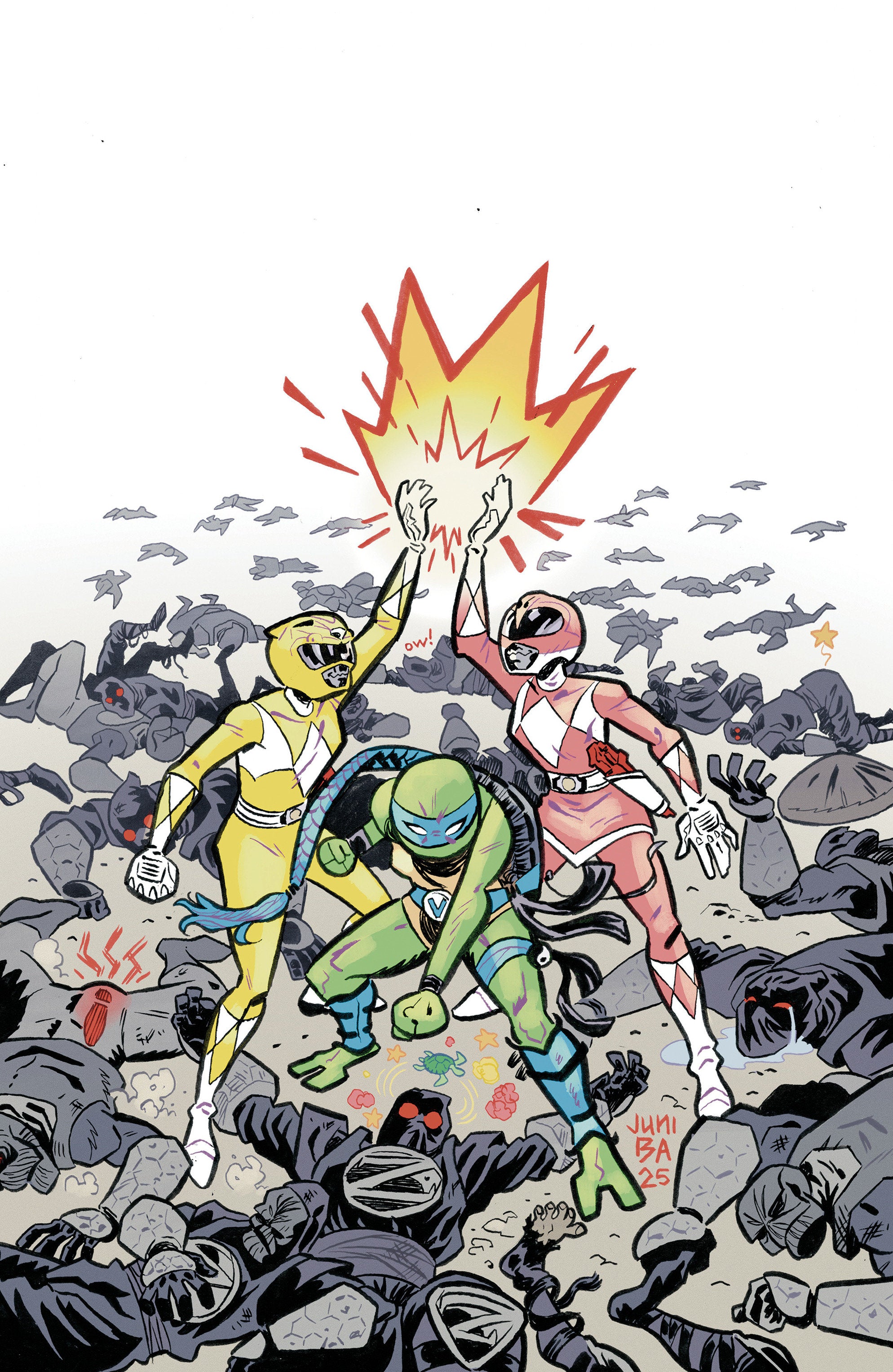 Mighty Morphin Power Rangers/Teenage Mutant Ninja Turtles III #5 J 1:5 Variant Edition (Full Art, Foil, Ba)