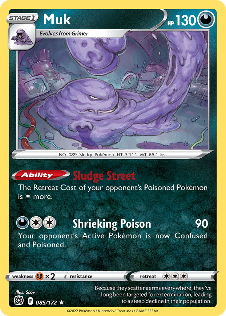Muk - 085/172 - Reverse Holofoil