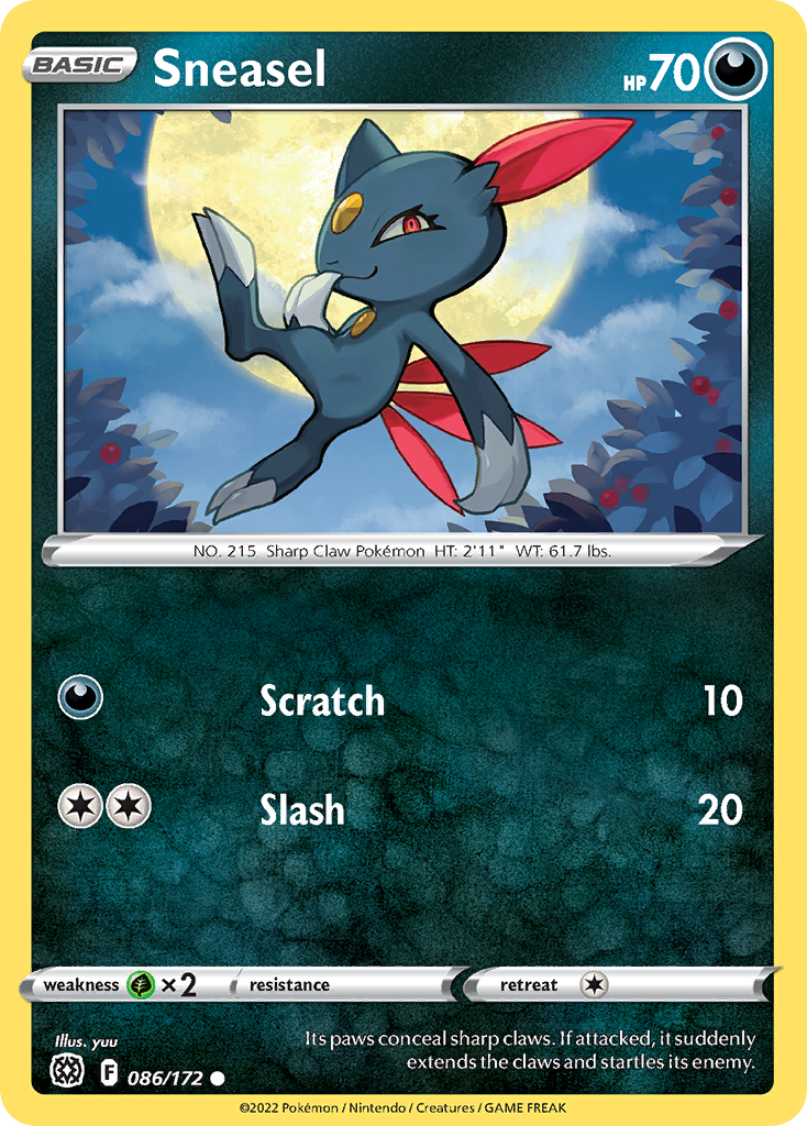 Sneasel - 086/172 - Reverse Holofoil