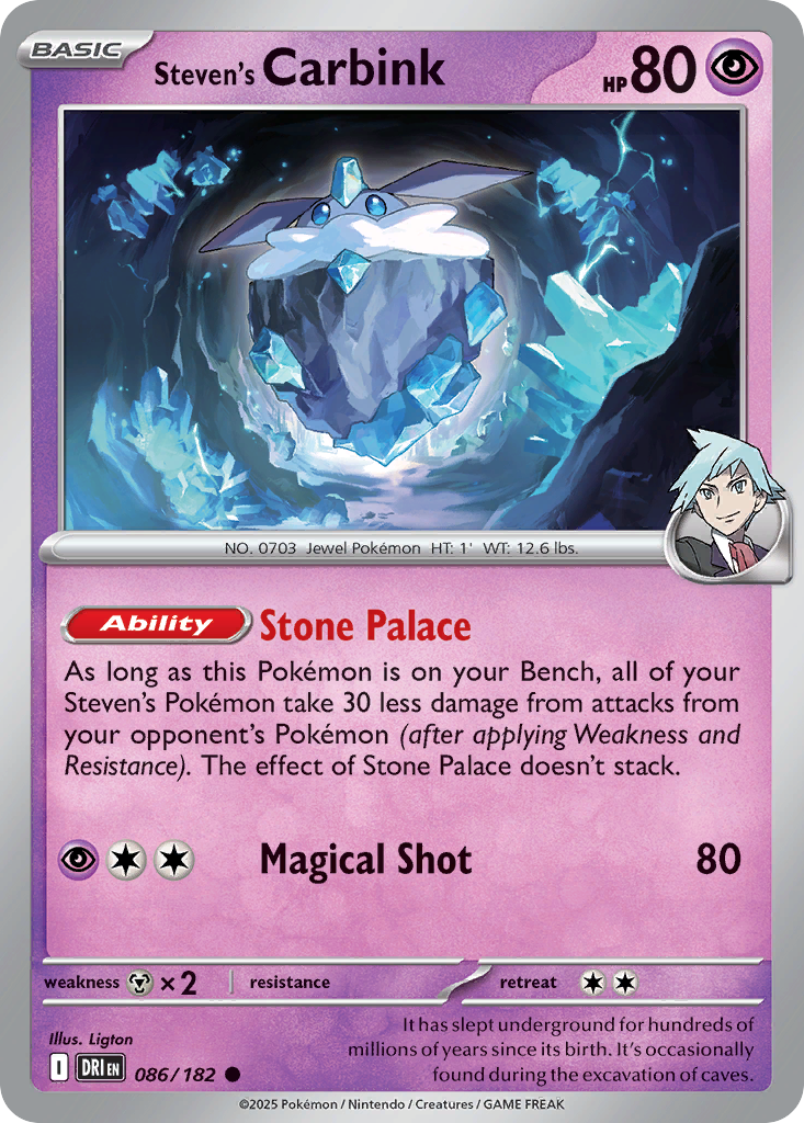 Steven's Carbink - 086/182 - Reverse Holofoil