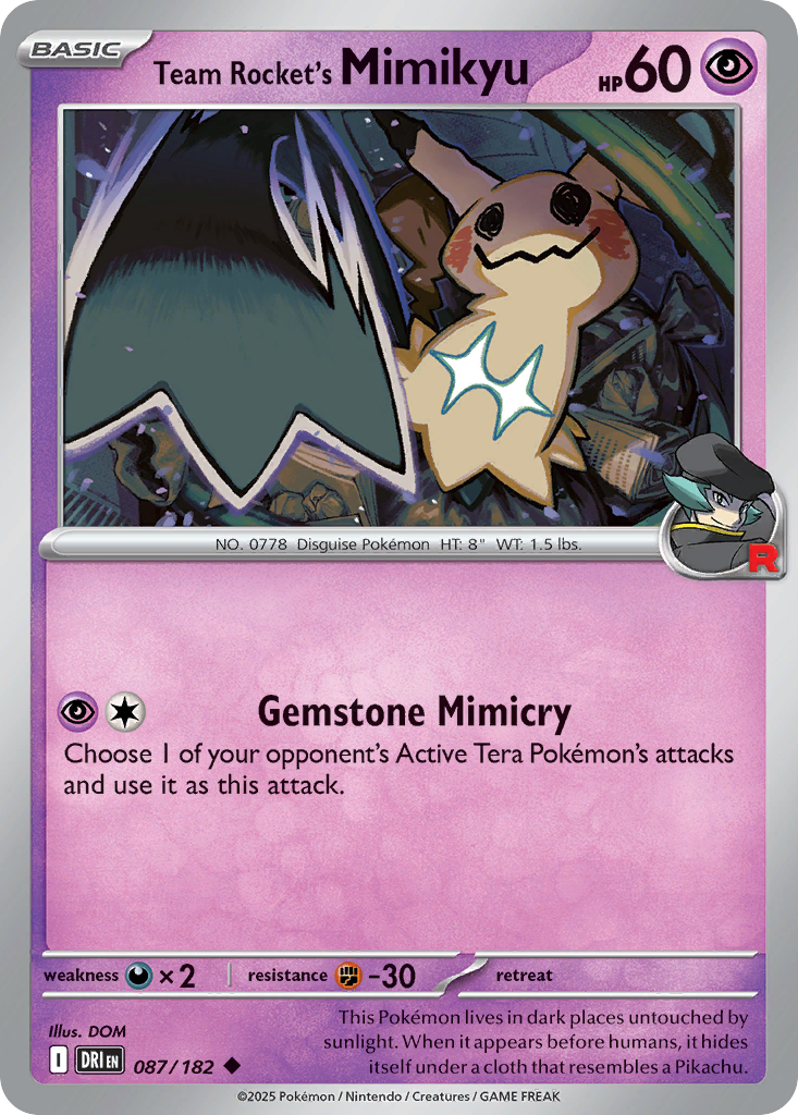 Team Rocket's Mimikyu (Prerelease Staff) - 087/182