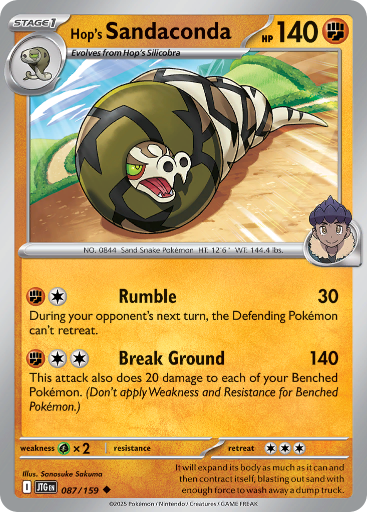 Hop's Sandaconda - 087/159 - Reverse Holofoil