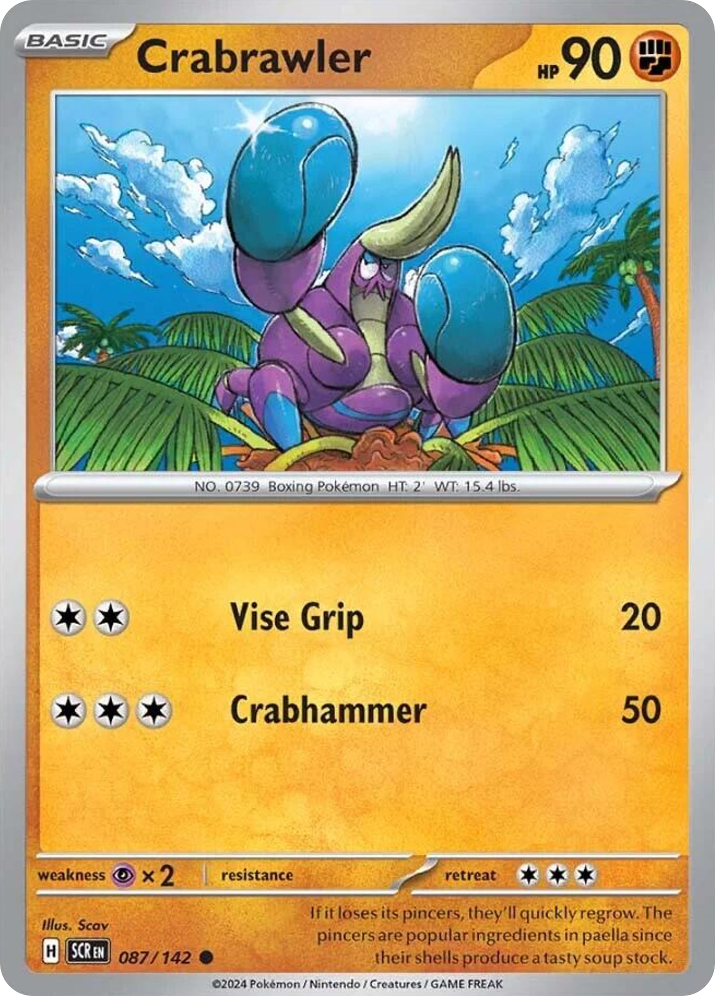 Crabrawler - 087/142 - Reverse Holofoil