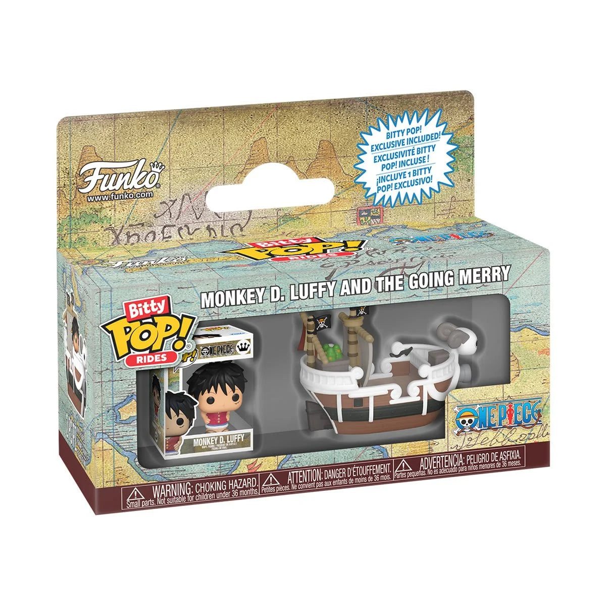Pop Animation One Piece Monkey D. Luffy with Going Merry Funko Bitty Pop! Ride Figure