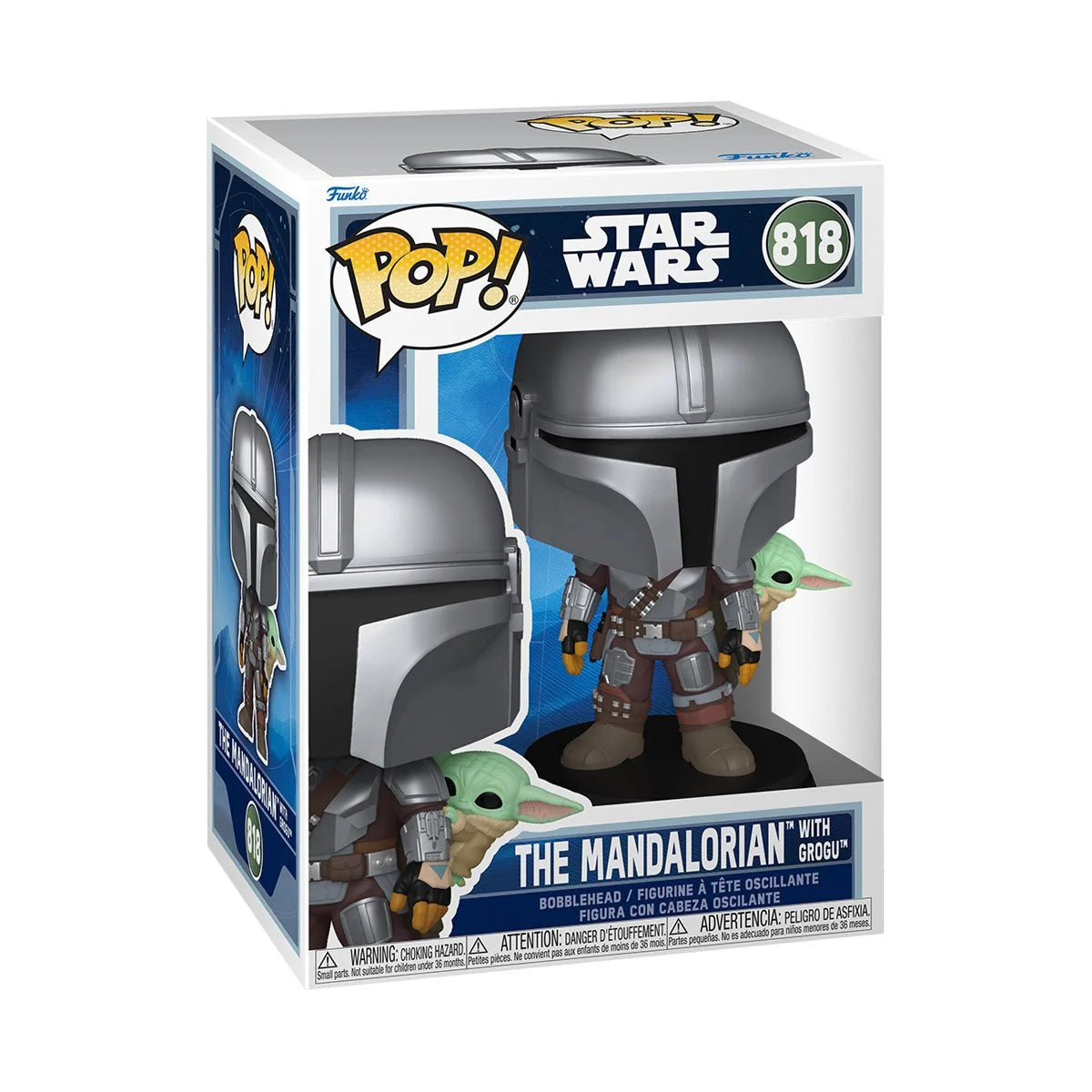 Pop Star Wars: The Mandalorian and Grogu Mandalorian with Grogu Figure