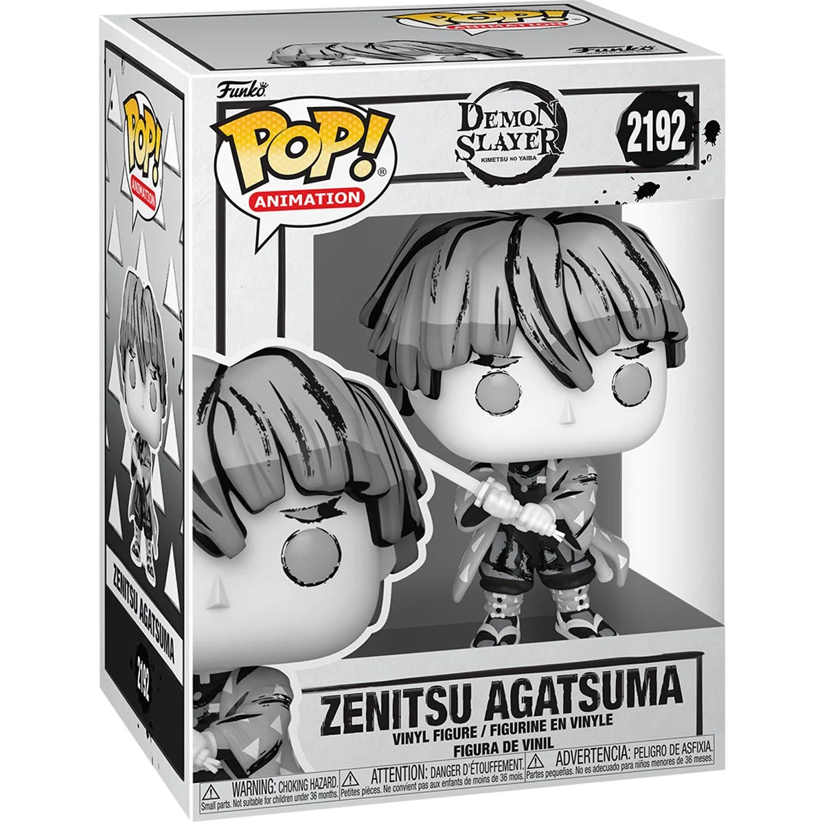 Pop Anime Demon Slayer Zenitsu Agatsuma Sumi-Ink Figure