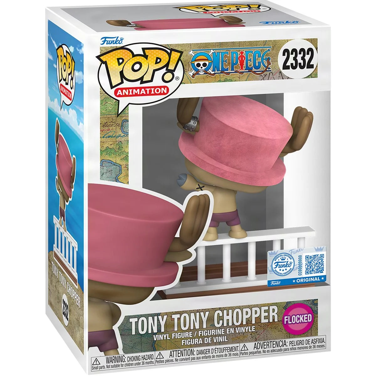 Pop Animation One Piece Straw Hat Pirates Tony Tony Chopper Flocked Figure